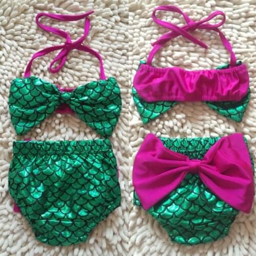2017 Baby Girls Bikini Set Big Bow Swimwear Swimsuit Beach Bathing Suit 0-2Y Two Pieces Children Bikini Swimwear Infantile Girls