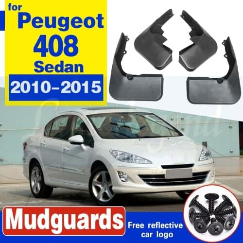 For Peugeot 408 Sedan Mudflaps Splash Guards Mud Flap 2010-2015 Mudguard Fender 2011 2012 2013 2014 Front Rear Car Mud Flaps