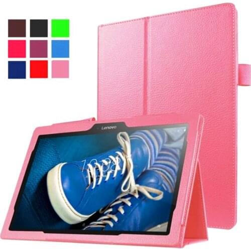 Tab 2 A10-70 stand Leather Case for Lenovo Tab 2 a10-30 X30F X30L Magnet Cover For Lenovo TAB 10 TB-X103F Tab3 10 capa+Film+Pen