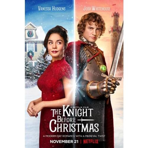 D1128 The Knight Before Christmas Movie Silk Fabric Poster Art Decor Indoor Painting Gift