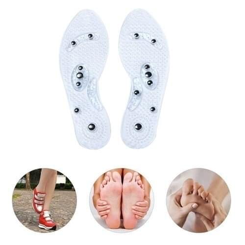 Breathable insoles insoles eight men and women with transparent magnetic therapy health care magnet massage insoles can be cut
