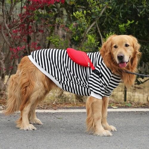 Dog T-shirt Spring Summer Dog Clothes Tee Shirt Samoyed Husky Labrador Golden Retriever Clothing Big Large Pet Costume Outfit