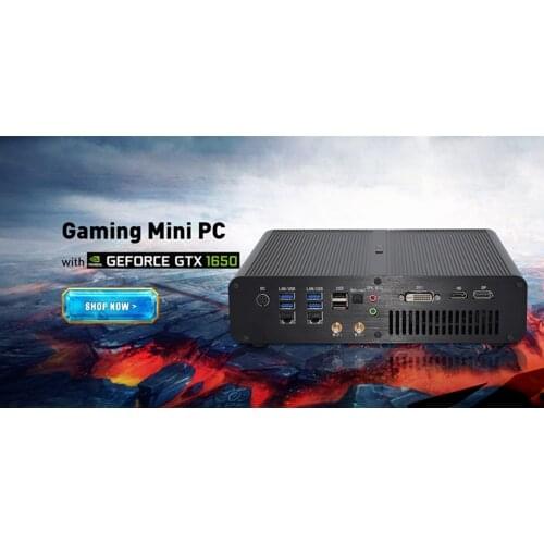 HYSTOU Gamer Computer Intel Core i7-7920HQ 7820HQ GeForce GTX 1650 4G Windows 10 pro Linux HD DP DVI Port Three Display MINI PC
