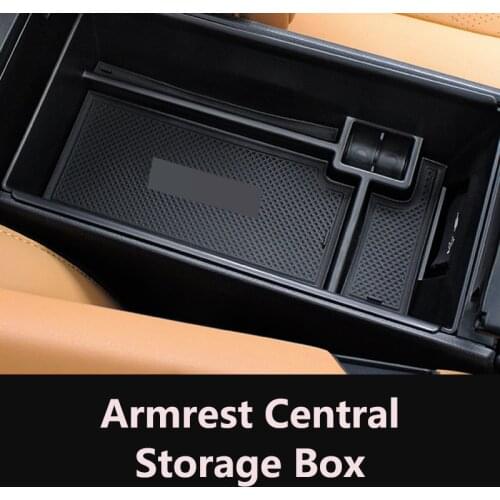 QHCP Central Armrest Container Holder Tray Storage Box Interior Car Organizer Flocking Frosted Style For Lexus UX200 260H 2019