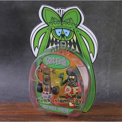 Rat Fink Sidewalk Surfer Skateboard Loose Toy Big Daddy Ed Roth Action Figure Toy