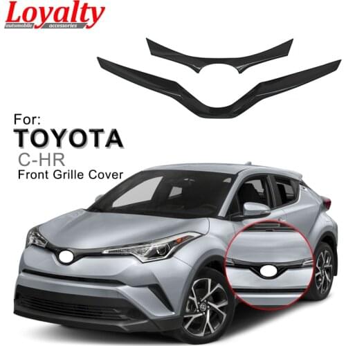 Loyalty for Toyota C-HR 2016 2017 2018 Front Bumper Hood Grille Cover Trim ABS Gloss Black Car Accessories Auto Styling