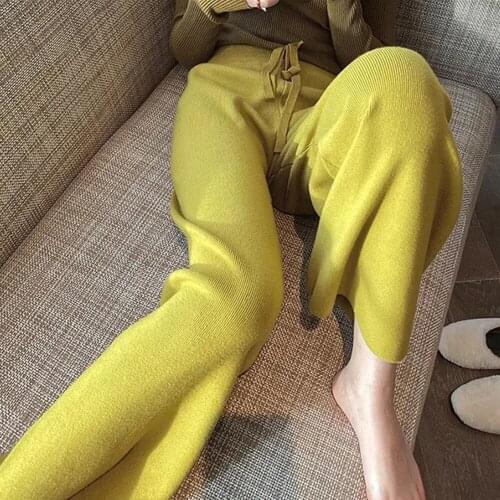 LSHITT Women's Knitted Trousers