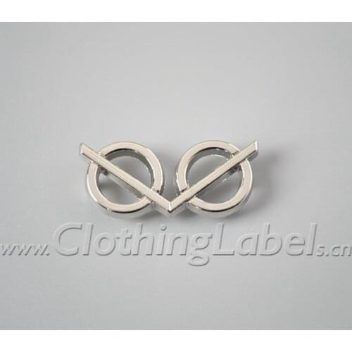 Custom clothing metal labels, metal label logo in shape, for bags,shoes, clothing label, accept small order