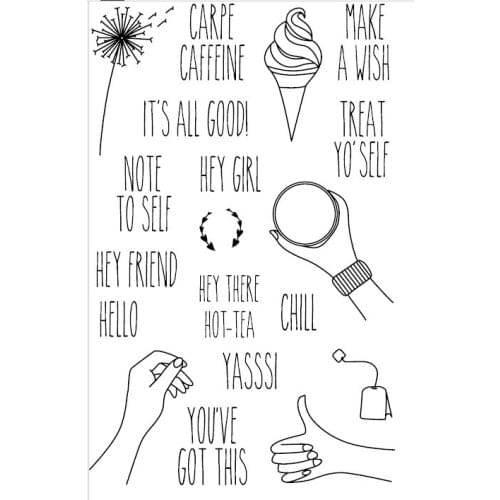 Ice cream Transparent Clear Silicone Rubber Stamp Seal DIY Scrapbooking photo Album A0758