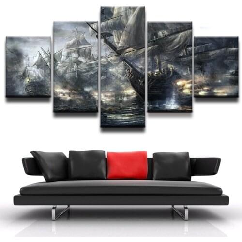 5 pcs 5d diamond painting multi panel Sailing boat on the sea diamond mosaic stitch cross diamond embroidery full round drill