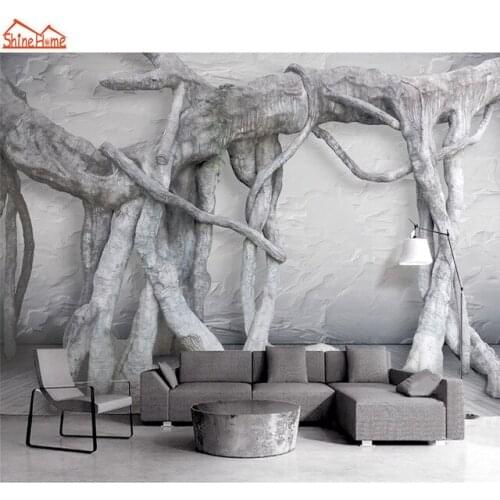 Mural Wallpapers for Living Room 3d Photo Wallpaper Nature Textured Vinyl Contact Paper Wall Papers Home Decor Store Tree Boot