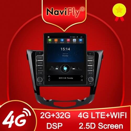 Navifly Tesla Style for Nissan X-Trail Xtrail 3 T32 2013 - 2017 Qashqa 2 J11 Android Radio Car Multimedia Player Navigation GPS