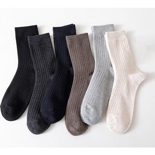 2020 New Mens Cotton Socks Autumn Winter Business Breathable Male Crew Dress Socks Winter Sports Warm Thermal Ski Socks