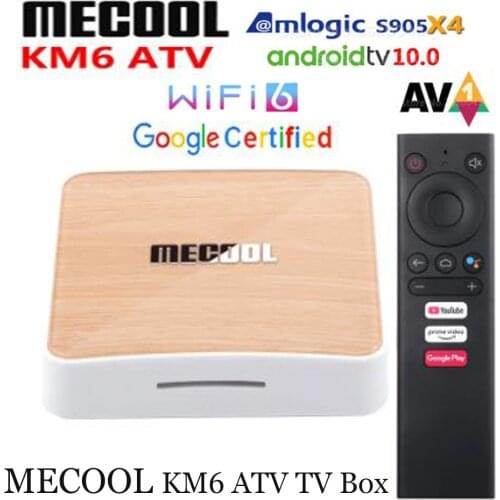 Newest Mecool KM6 Amlogic S905X4 TV Box Android10.0 4GB 64GB Google Certified Support Wifi 6 AV1 USB3.0 1000M BT5.0 Set Top Box