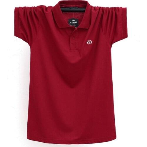 2021 New Solid color lapel polo shirt summer Extra large POLO short-sleeved Loose oversized fat-packed 5XL 6XL