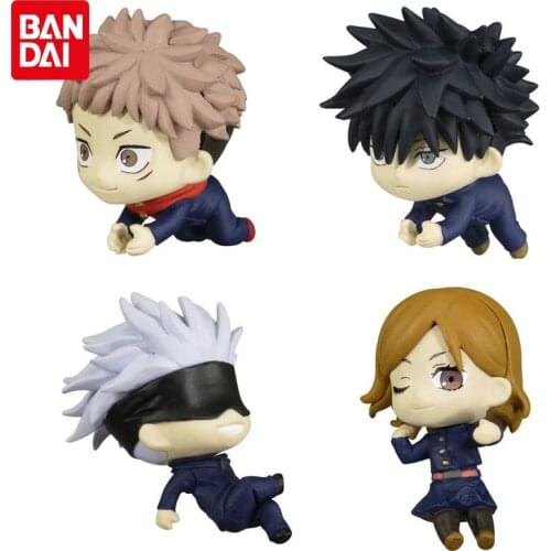 Bandai Genuine Gascha Jujutsu Kaisen Hug Data Cable Series Doll Itadori Yuji Fushiguro Megumi Kugisaki Nobara Action Figure Toys