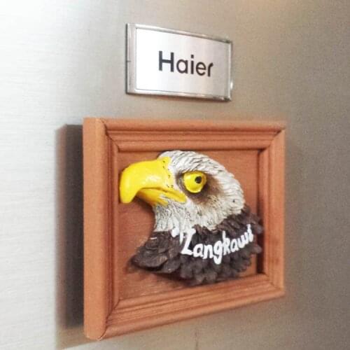 QIQIPP Malaysia Travel Souvenir Crafts Magnetic Fridge Magnet Langkawi Eagle Wooden Frame Idea