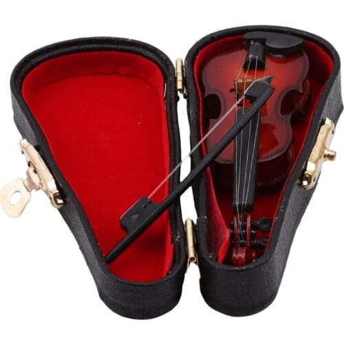 2021 Christmas Gifts Replica Mini Musical Instrument Ornaments Miniature Acoustic Mini Guitar Model Dollhouse Accessories