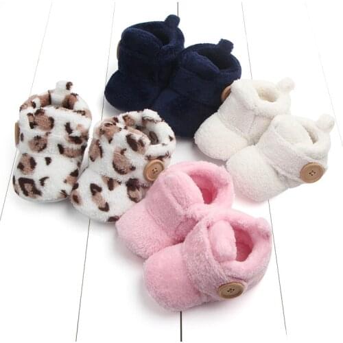 0-18M Warm Winter Baby Girls Boys First Walkers Toddler Baby Shoes Soft Slippers Cute Shoes Winter Non-Slip Baby Warm Shoes