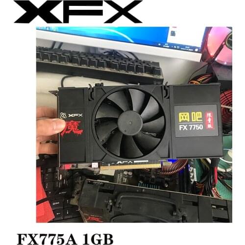 Used XFX FX 7750 1GB Video Cards GPU For AMD FX775A 1GB GDDR5 Graphics Screen Cards Desktop Computer PC Gaming