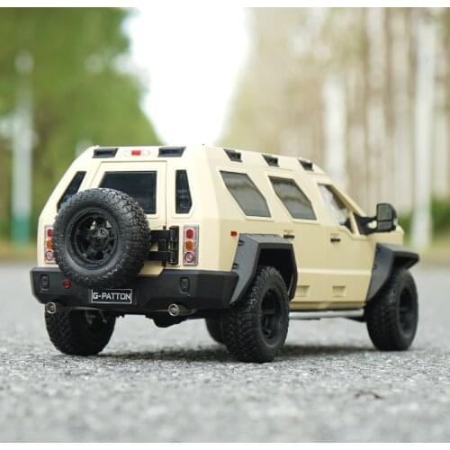 High quality new 1:18 KengFai Qihui G-Patton Chariot modified black/white diecast off road SUV alloy scale toy vehicle models
