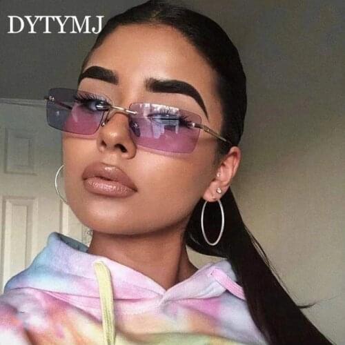 DYTYMJ Rinless Sunglasses Women 2020 Luxury Brand Square Sunglasses Women/Men Vintage Glasses Women Fashion Gafas De Sol Hombre