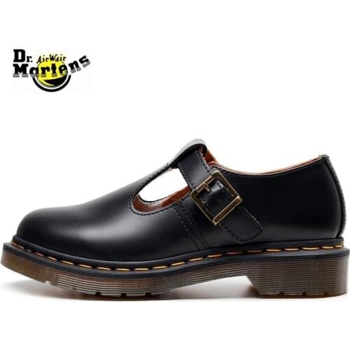 Dr.Martens Women T Mary Jane Single Strap Genuine Leather Shoes Doc Martin Female No-Slip Goth Ladies Girl Loafers Brogues Shoes
