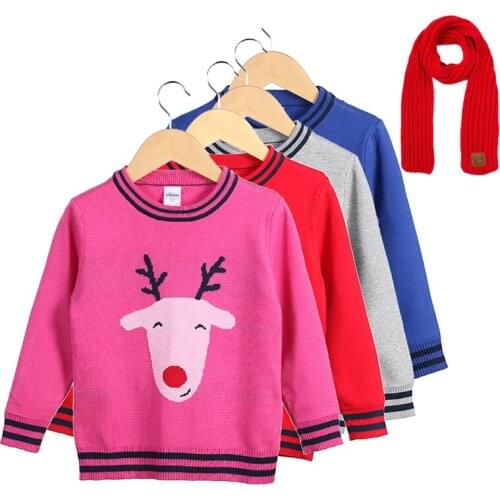 2020 Winter Children Clothing Knitwear Boy Pullover Knitted Sweater Kids SweatersBoys Girls Sweater Christmas Costume Autumn