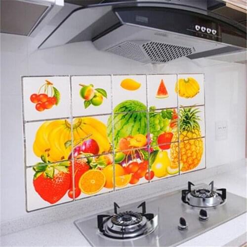 1Pcs Hot Sale Fashion Kitchen Prevent lampblack Wall sticker Ceramic tile wall stickers Cooking bench Prevent Oil stickers