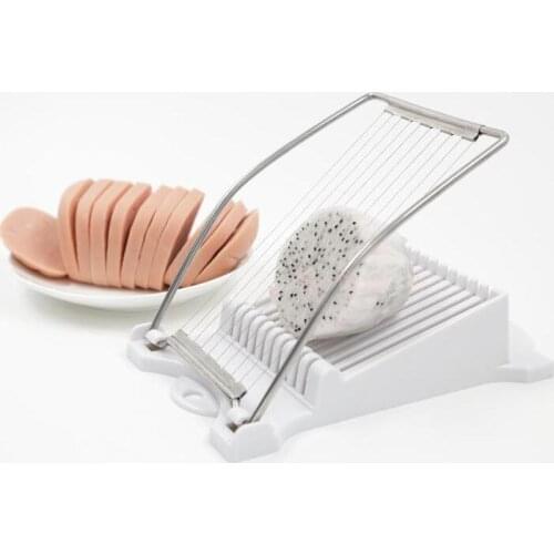 1Pcs X Luncheon Meat Slicer Cheese Boiled Egg Ham Cutter Fruit Slicer BPA Free 180 degree Rotatio