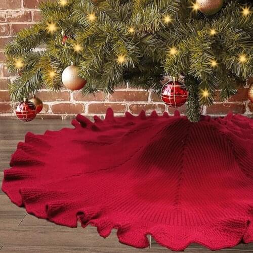 122cm Christmas Tree Skirt Carpet New Year Decoration Christmas Village Super Cute Tree Skirt Ornaments Festive Party Supplies