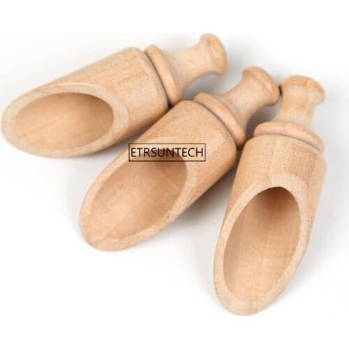 200pcs Wooden Scoops Mini Small Spoon Sugar Bath Salt Seasoning Scooper for Home Kitchen Tool