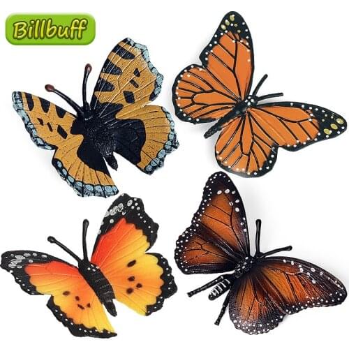 2020 Simulation Insects Animals PVC Butterflies Model Action Figures Collection Miniature Cognition Educational Toy for Children