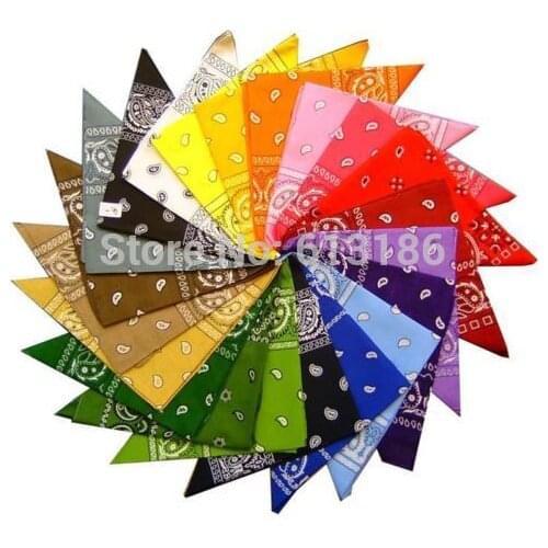 2021 New Fashion Hip Hop Black Paisley Bandana Bandanna Headwear/Hair Band Scarf Neck Wrist Wrap Band Headtie For Women/Mens