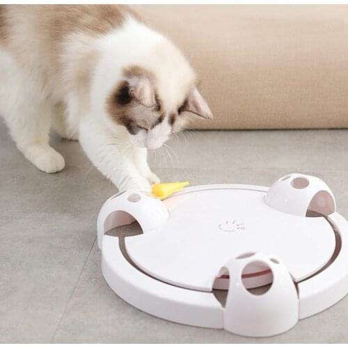 Automatic Mouse Turntable Electric Cat Toy Smart Teasing Cat Stick Crazy Game Funny Spinning Turntable Cat Catching Mouse Toy