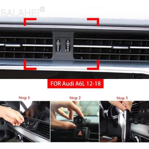 Car Special Mobile Phone Holder For Audi A6L 2012-2018 Auto Dashboard Air Vent Mount Cradle GPS Stand Support Smartphone Bracket