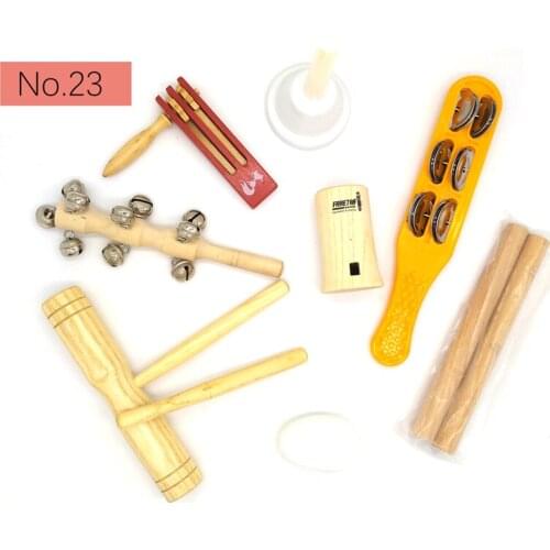 BIG SALE 6pc new musical instruments toy set wooden percussion instruments for baby preschool kids music rhythm educational