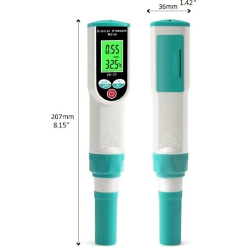 M89B Digital Hydrogen Meter Water Quality Tester with ATC High Accuracy Pen Type H2 Meter LCD Displays 0-1999 Ppb/0-1.99 Ppm