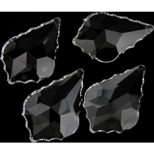 100mm 3pcs/Lot of Crystal Chandelier Maple Leaf Clear Glass Pendant Drops Beaded Ornaments DIY Chandeliers For Lamp Parts