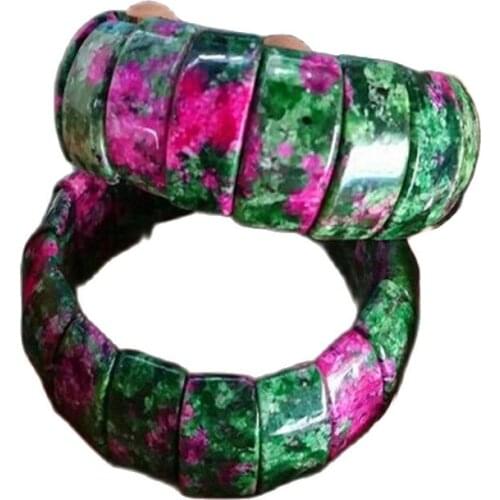 China handmade natural red green jade Ladies Bracelet Elastic hand string