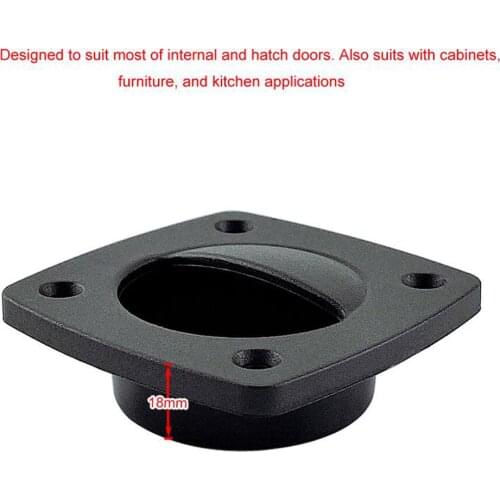 Square Flush Pulls Drawer Sliding Door Handle Boat Hatch Deck Pull Hard Nylon