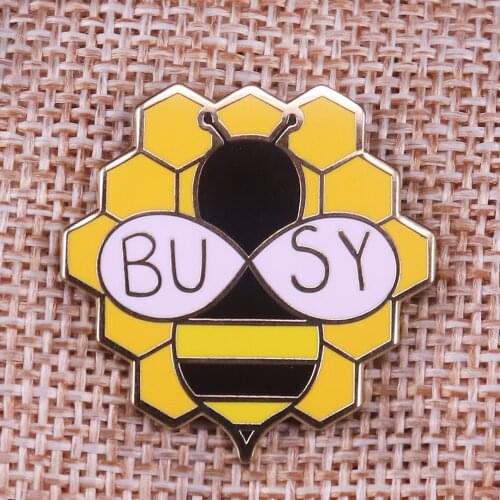 Honey Bee Lapel Pin Bumblebee Stocking Stuffer Gifts for him Honeybee Nature Animal Pin Board Filler Cute Small Collar Jewelry