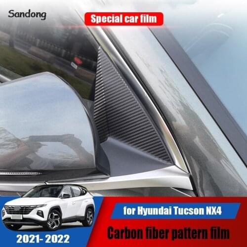 Modified car membrane ABCD column carbon fiber pattern membrane Hyundai Tucson NX4 2021 2022