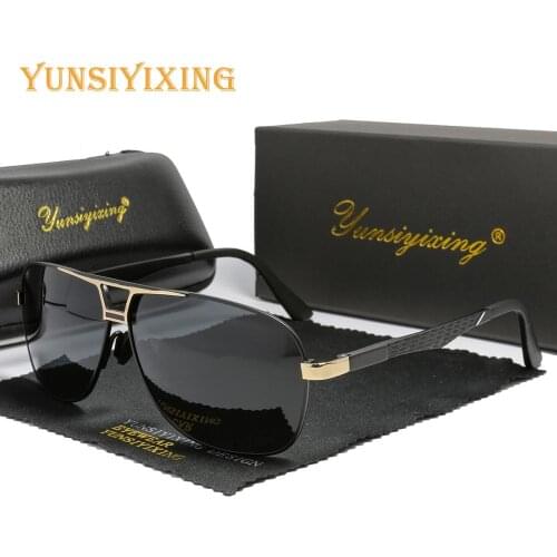 YUNSIYIXING Polarized Mens Sunglasses Vintage Pilot Brand Sun Glasses Luxury Fashion Driving Mens Eyewear oculos de sol 6097