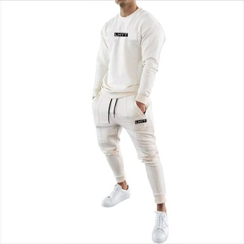 Mens Tracksuits 2021 Cotton Casual Hoodie Set Autumn Male Sweatshirt Clothes for Men