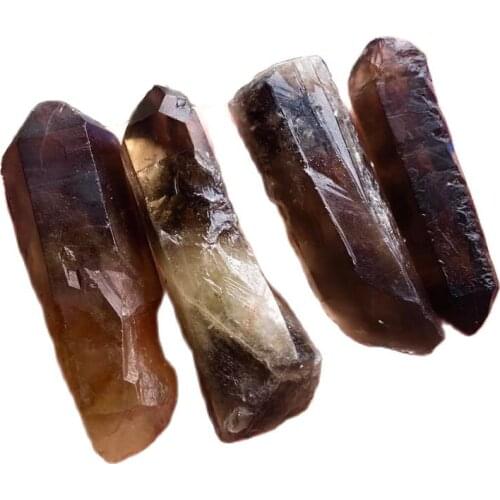 Natural stone smoky quartz crystal point gemstones reiki healing piedras energia feng shui aquarium decoration maison moderne