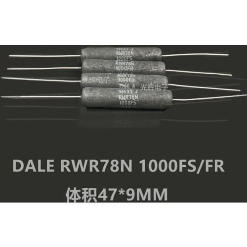 Original new 100% winding non inductive inlet resistance RWR78N 1000FS 1000FR 10W 100R 1% 47x9mm (Inductor)