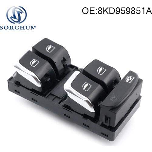 Front Left Chrome Power Master Window 8KD959851A 8K0959851F For AUDI A4 S4 Q5 B8 Allroad