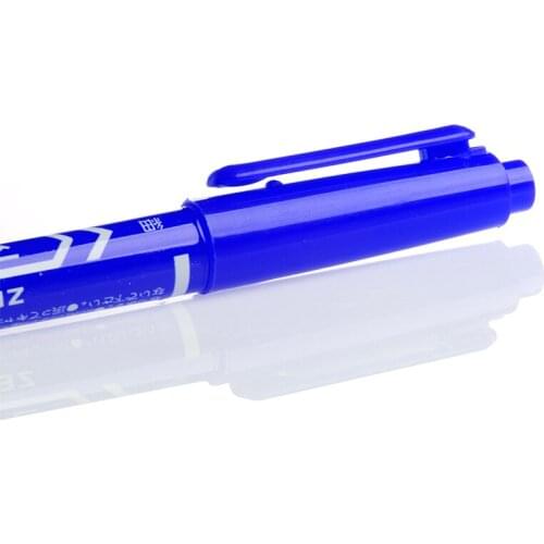 Permanent Marker Doubled Headed Hook Line Fine/Thick Pen Ink Tool Waterproof E56C