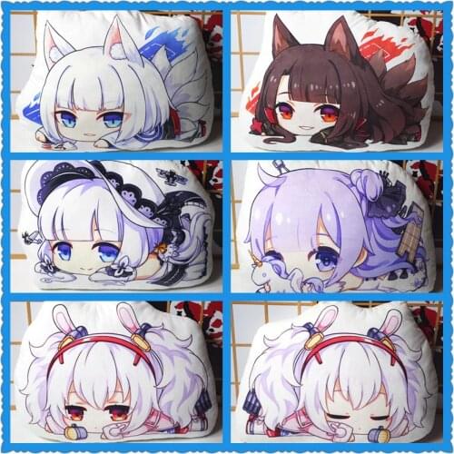 Azur Lane pillow toy Anime HMS Unicorn USS Laffey ILLUSTRIOUS Akagi Kaga figure plush stuffed doll double sided pillowcase 42cm